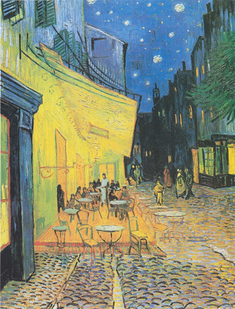 Van Gogh Cafe Foto Schilderij Behang
