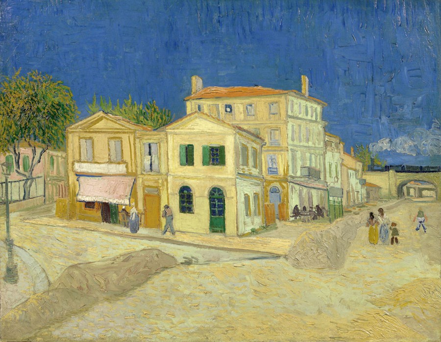 Van Gogh Gele Huizen Schilderen Behang