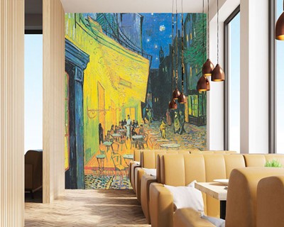 Van Gogh Cafe Foto Schilderij Behang