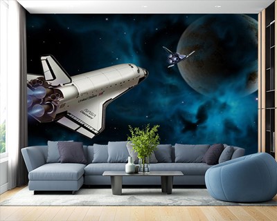 Achtergrond met Space Shuttle-thema