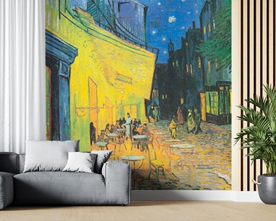 Van Gogh Cafe Foto Schilderij Behang