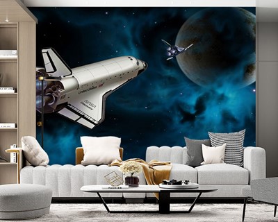 Achtergrond met Space Shuttle-thema