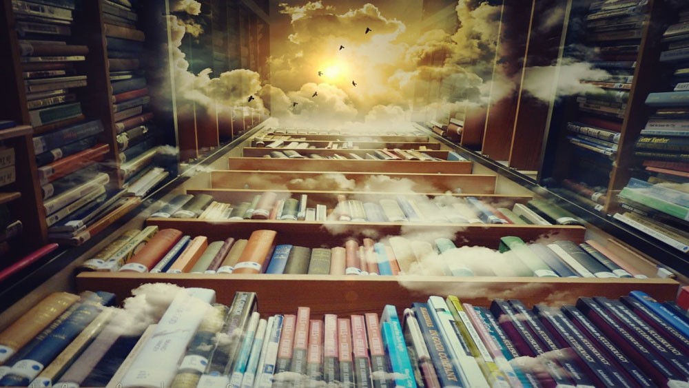 Achtergrondpatroon met bibliotheekthema