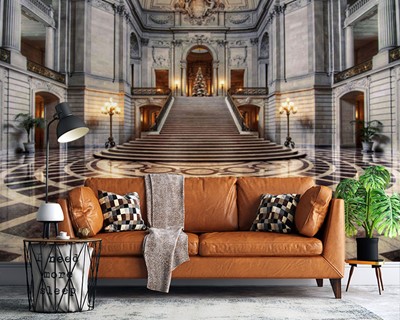 Paleis interieur en trappen behang