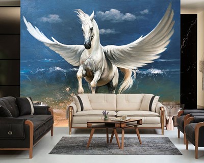 Pegasus paardenthema canvas behang
