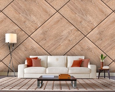 Houten Vloer Look Behang