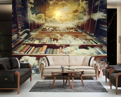 Achtergrondpatroon met bibliotheekthema