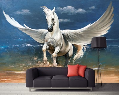 Pegasus paardenthema canvas behang