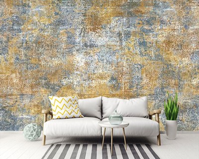 Behang met textuurvloer als thema