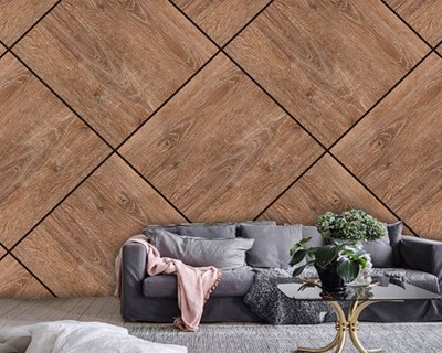 Houten Vloer Look Behang