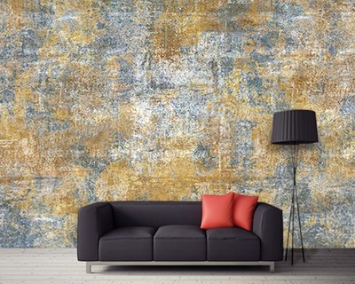 Behang met textuurvloer als thema