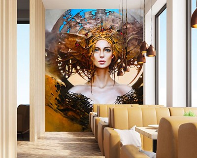 Schoonheidscentrum canvas behang