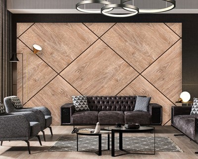 Houten Vloer Look Behang