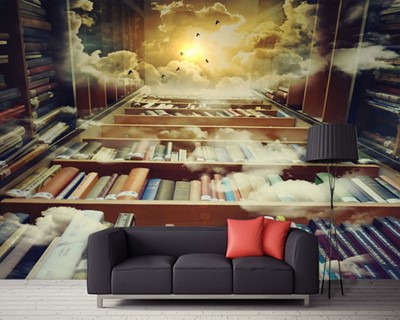 Achtergrondpatroon met bibliotheekthema