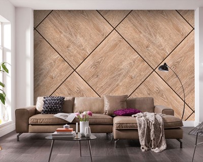 Houten Vloer Look Behang