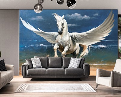 Pegasus paardenthema canvas behang