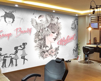 Vrouw Kapsalon Wallpaper Afbeelding