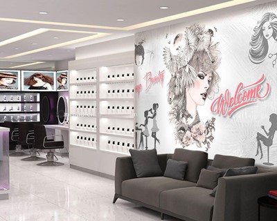 Vrouw Kapsalon Wallpaper Afbeelding