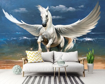 Pegasus paardenthema canvas behang