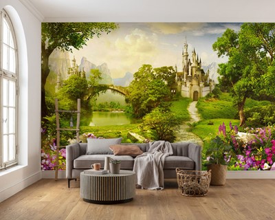 Fantasie ontwerp behang