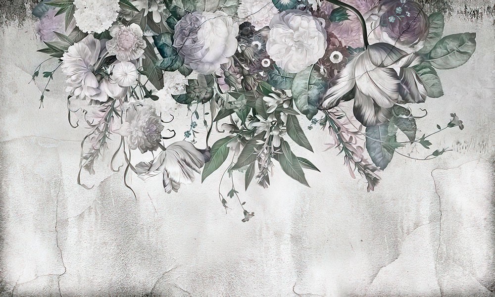 Artistieke Bloemen Wallpaper Afbeelding