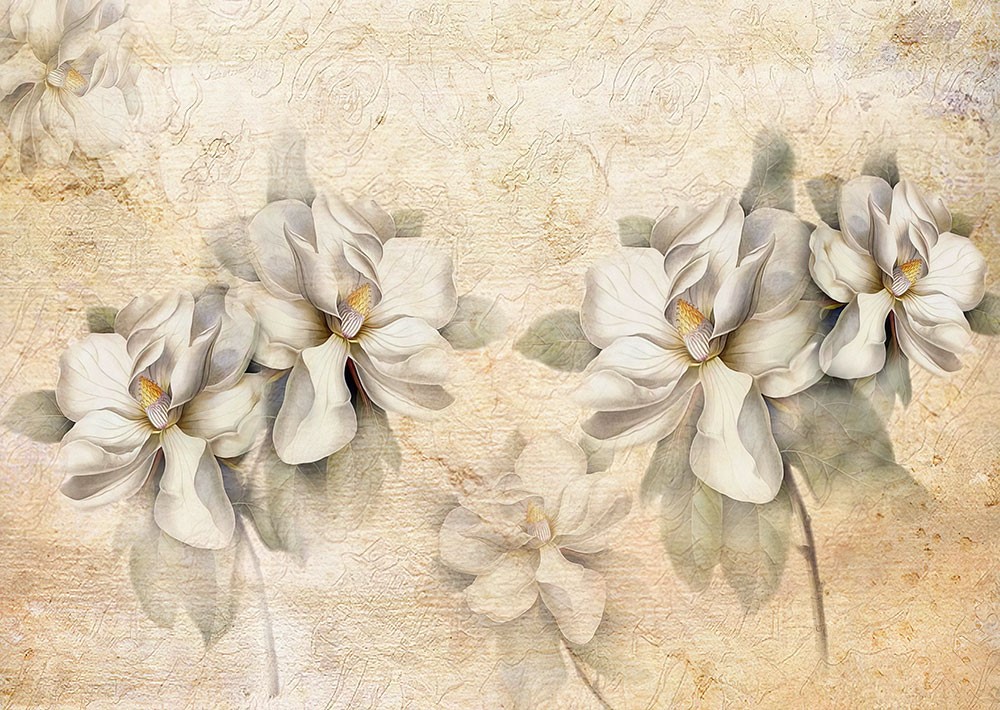 Artistiek bloemenbehangpatroon