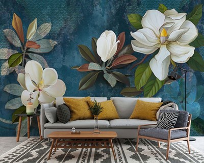 Bloemen Artistiek Behang