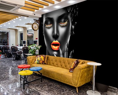 Black Mask Woman Beauty Center Wallpaper