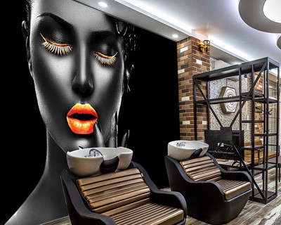 Black Mask Woman Beauty Center Wallpaper