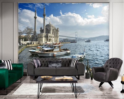 behang uitzicht op Istanbul