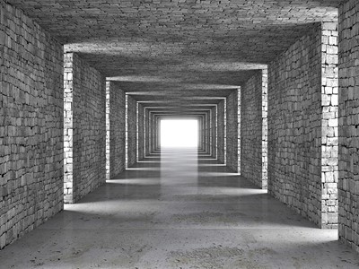 verlichte 3D tunnel view wallpaper
