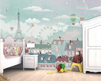 Parijs babykamer behang