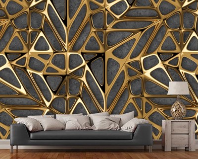 design behang in goudkleur