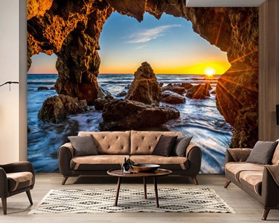 Sea Sunset Landscape 3D Wallpaper