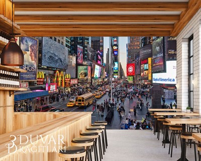 New York 5th Street View-achtergrond