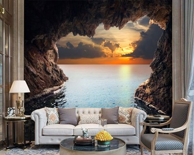 Cave Sea View Wallpaper