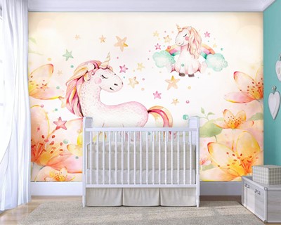 Voorbeelden van achtergronden voor de babykamer