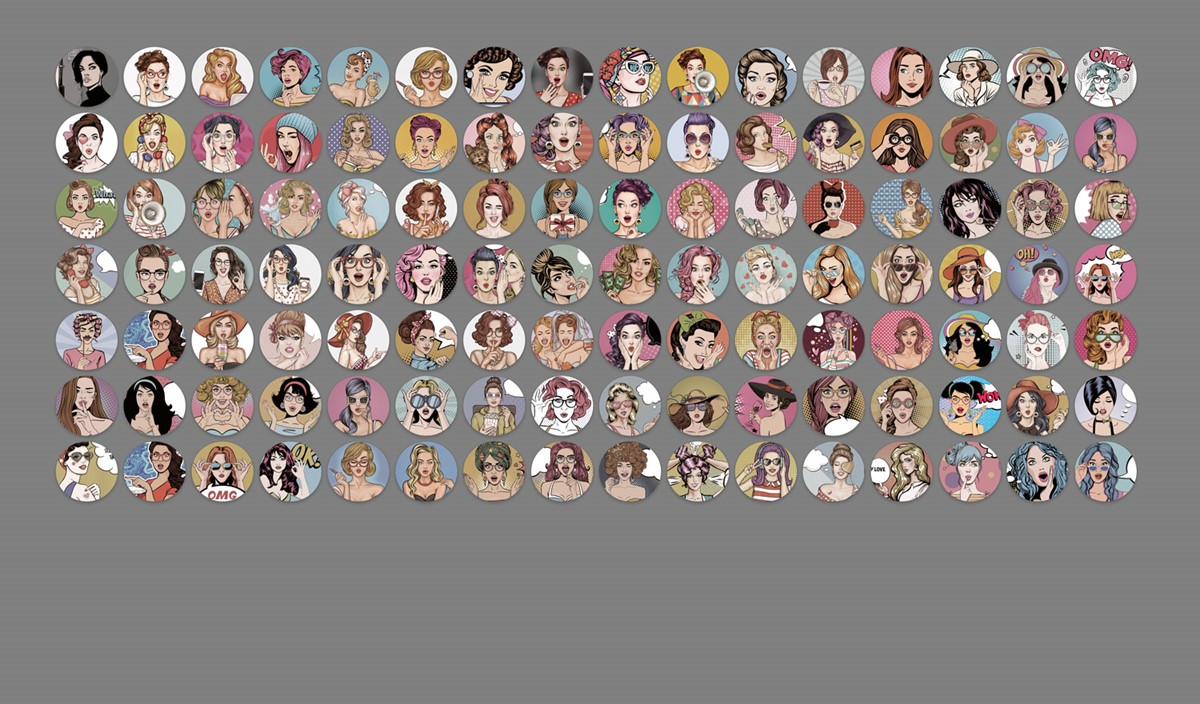 3D Lady Faces Wallpaper