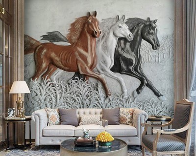 3D Horse Statue Picture Wallpaper
