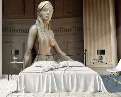 Vrouw sculptuur Wallpaper 3D