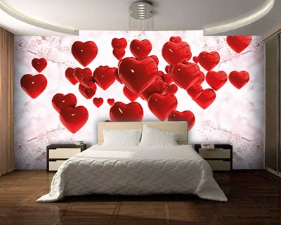 Rode harten 3D-achtergrond