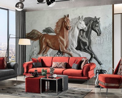 3D Horse Statue Picture Wallpaper
