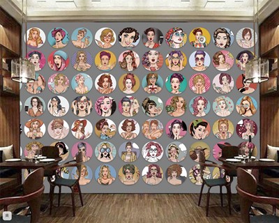 3D Lady Faces Wallpaper