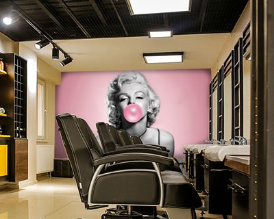 Pink Gum Pops Marilyn Monroe achtergrond
