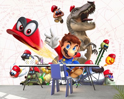 Mario thema behang