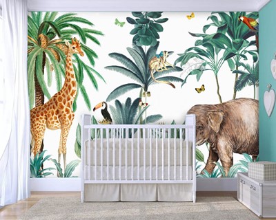 Kinderkamer Safari-achtergronden