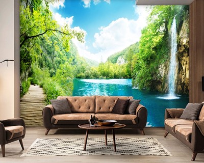 Waterfall View Wallpaper-modellen