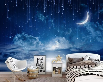Night Stars babykamer behang
