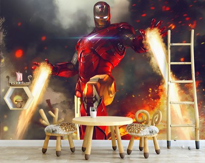 Kinderkamerbehang met Iron Man-thema