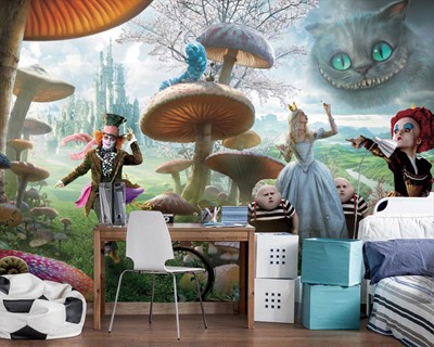 Alice in Wonderland Kinderkamer Behang
